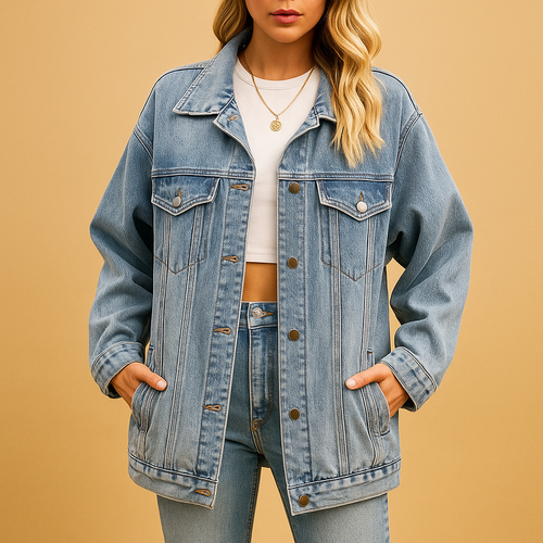 Denim winterjas voor dames | Lieke