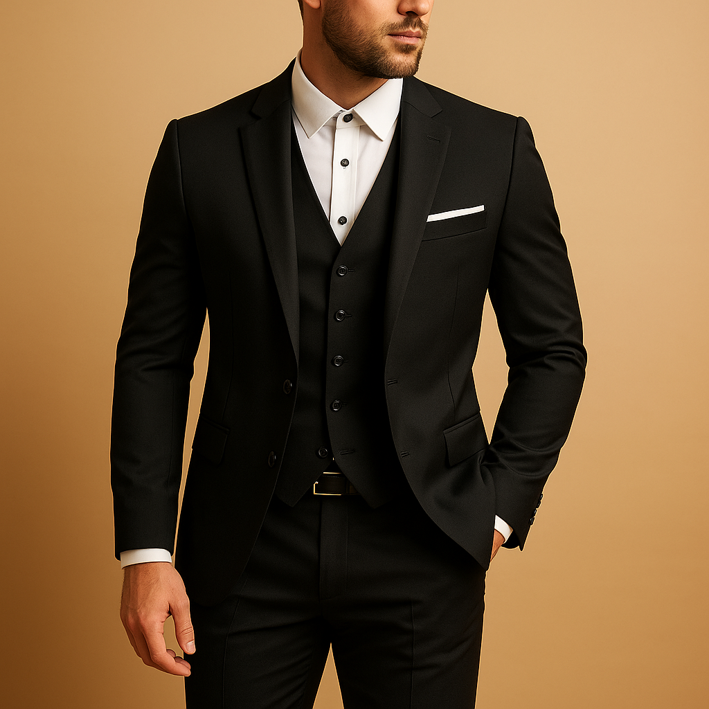 Drieledig slim fit herenpak met blazer en broek | Beaumont