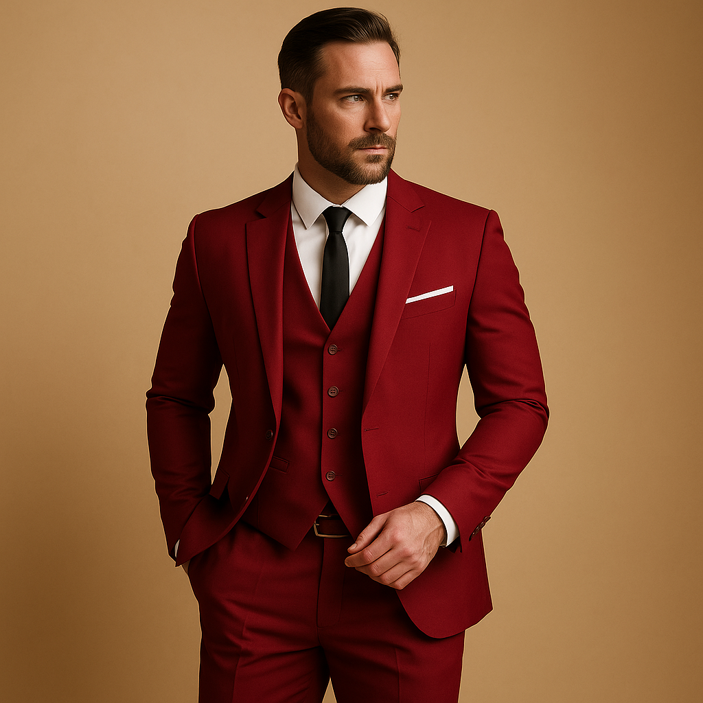 Drieledig slim fit herenpak met blazer en broek | Beaumont