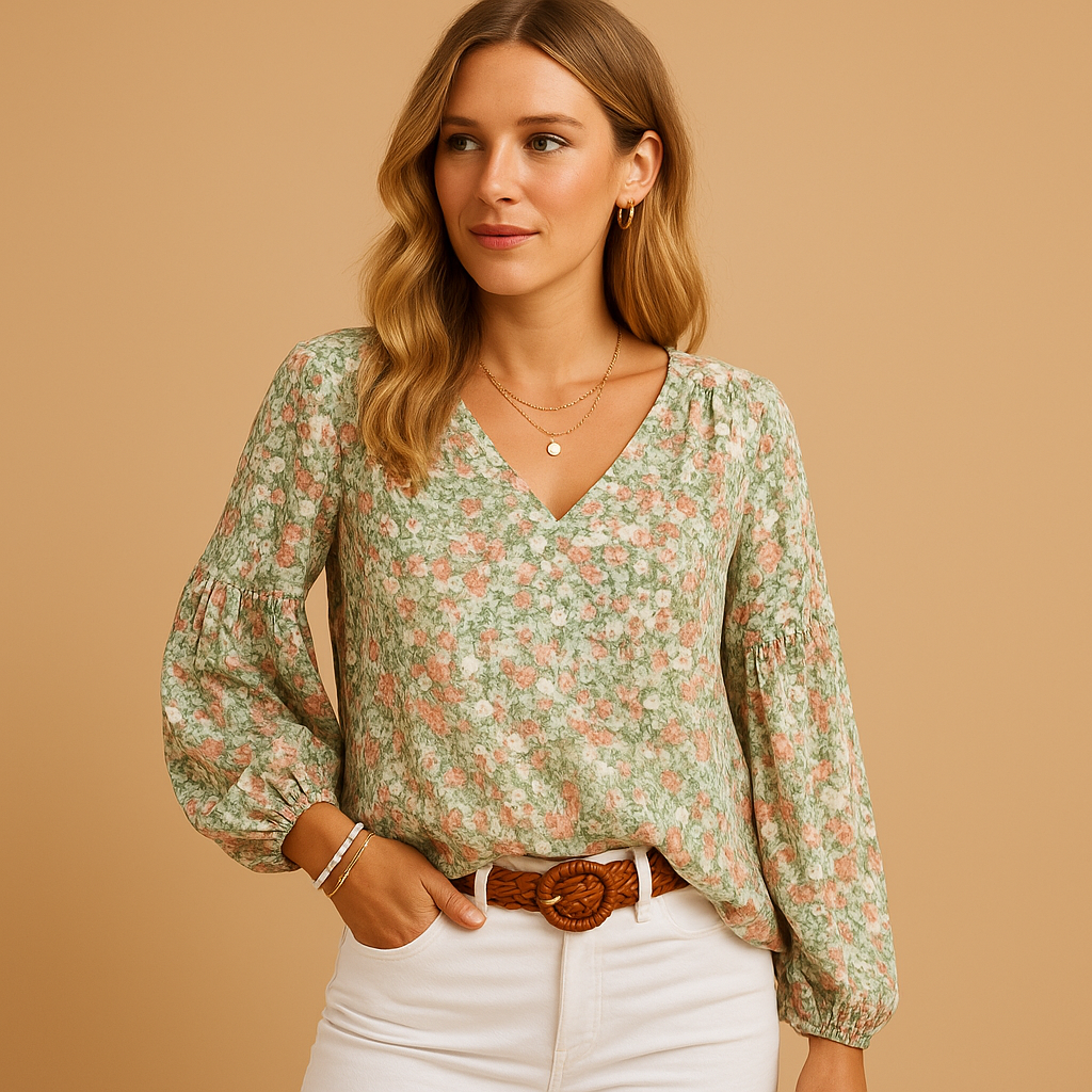 Elegante blouse met lange mouwen voor dames | Yara