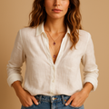 Elegante blouse met reverskraag voor dames | Linde