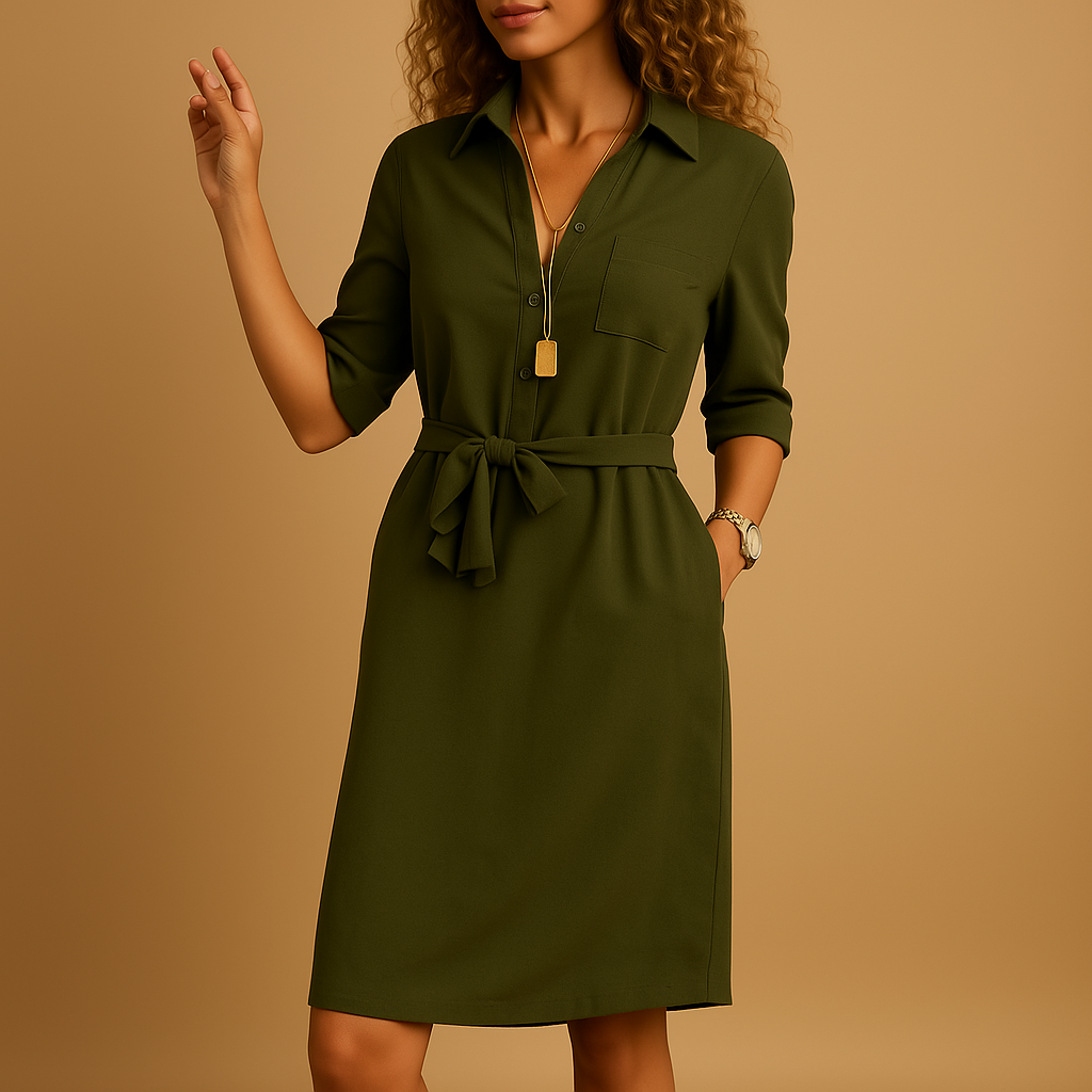 Elegante casual jurk met flatterende pasvorm voor dames | Milou