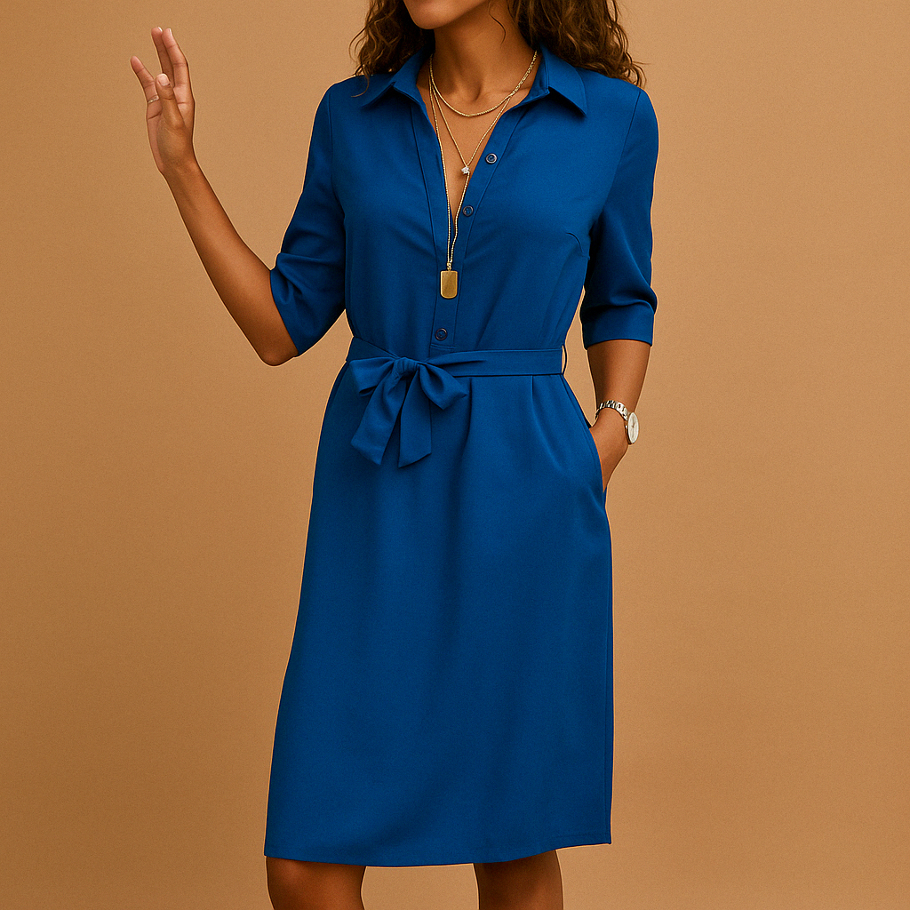 Elegante casual jurk met flatterende pasvorm voor dames | Milou