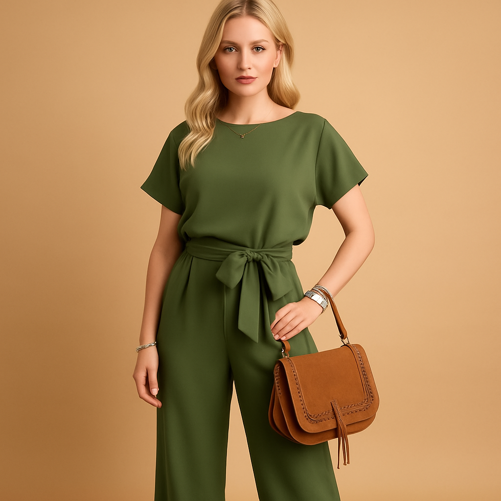 Nina | Elegante getailleerde jumpsuit met losvallende mouwen voor dames