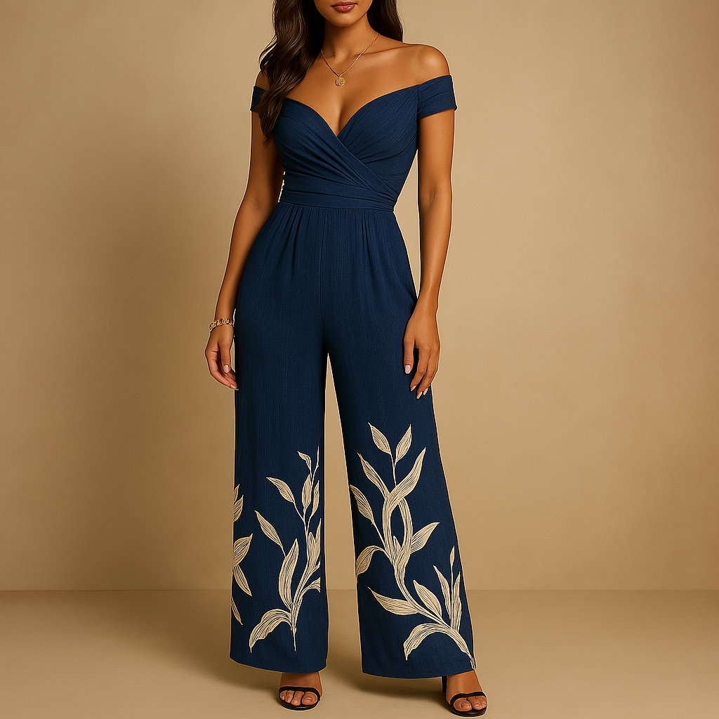 Juliette | Elegante off-shoulder jumpsuit met bloemenprint voor dames