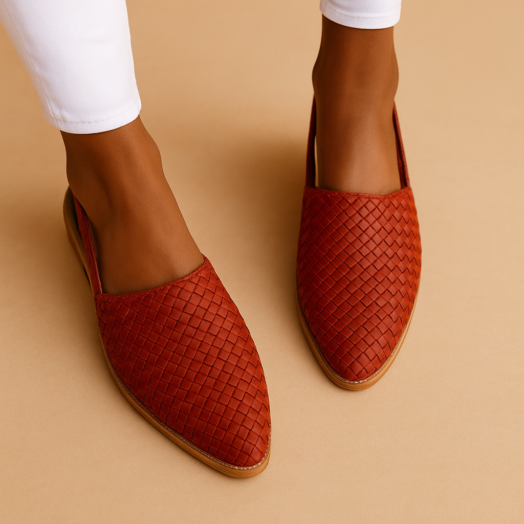 Elegante flats met geweven gesloten neus voor dames | Yara