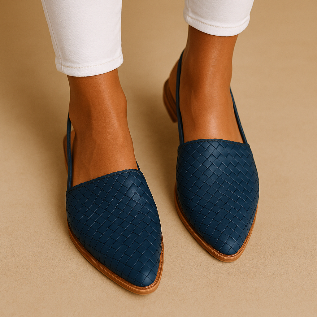 Elegante flats met geweven gesloten neus voor dames | Yara
