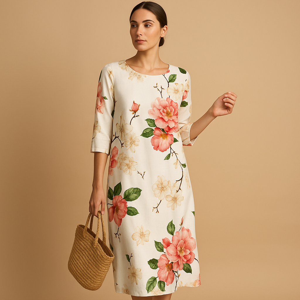 Elegante flowy midi-jurk voor dames | Maëlle