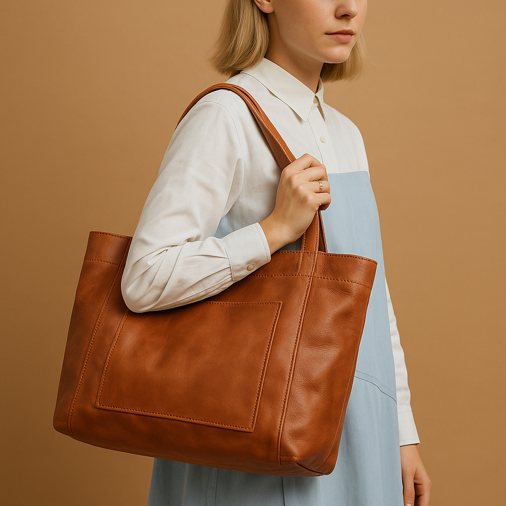 Elegante handgemaakte schoudertas van kunstleer voor dames | Femke