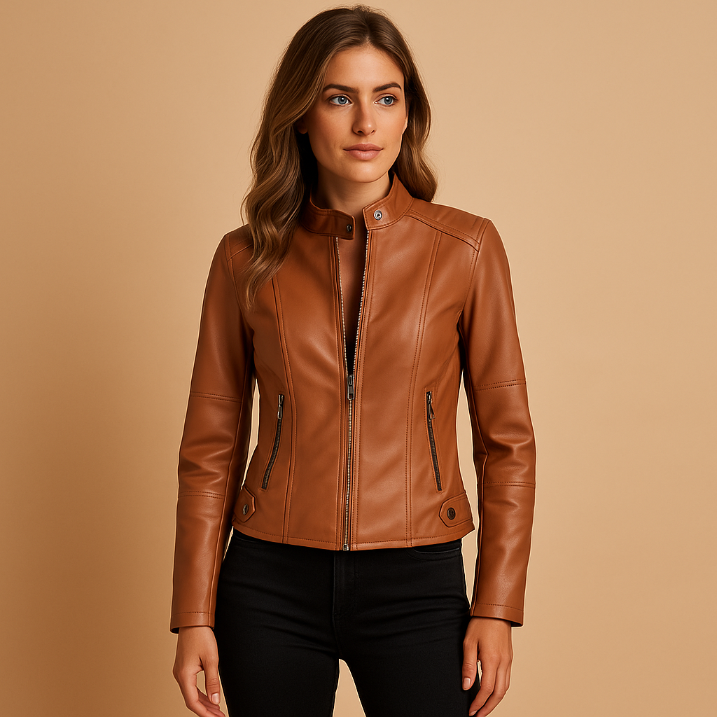 Elegante jas met kraag en rits voor dames | Marije