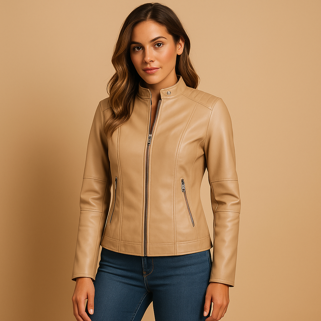 Elegante jas met kraag en rits voor dames | Marije