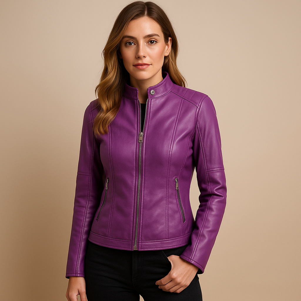 Elegante jas met kraag en rits voor dames | Marije
