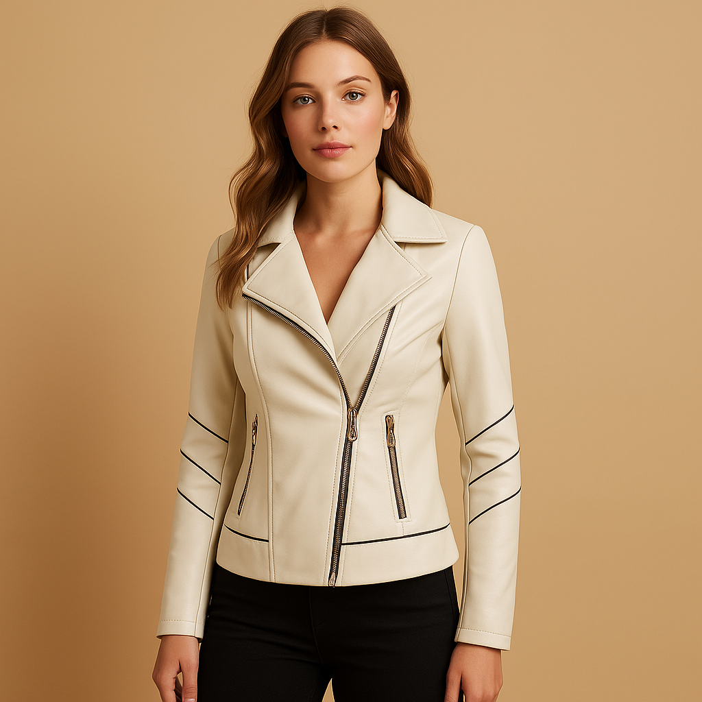 Elegante jas met asymmetrische rits voor dames | Lotte