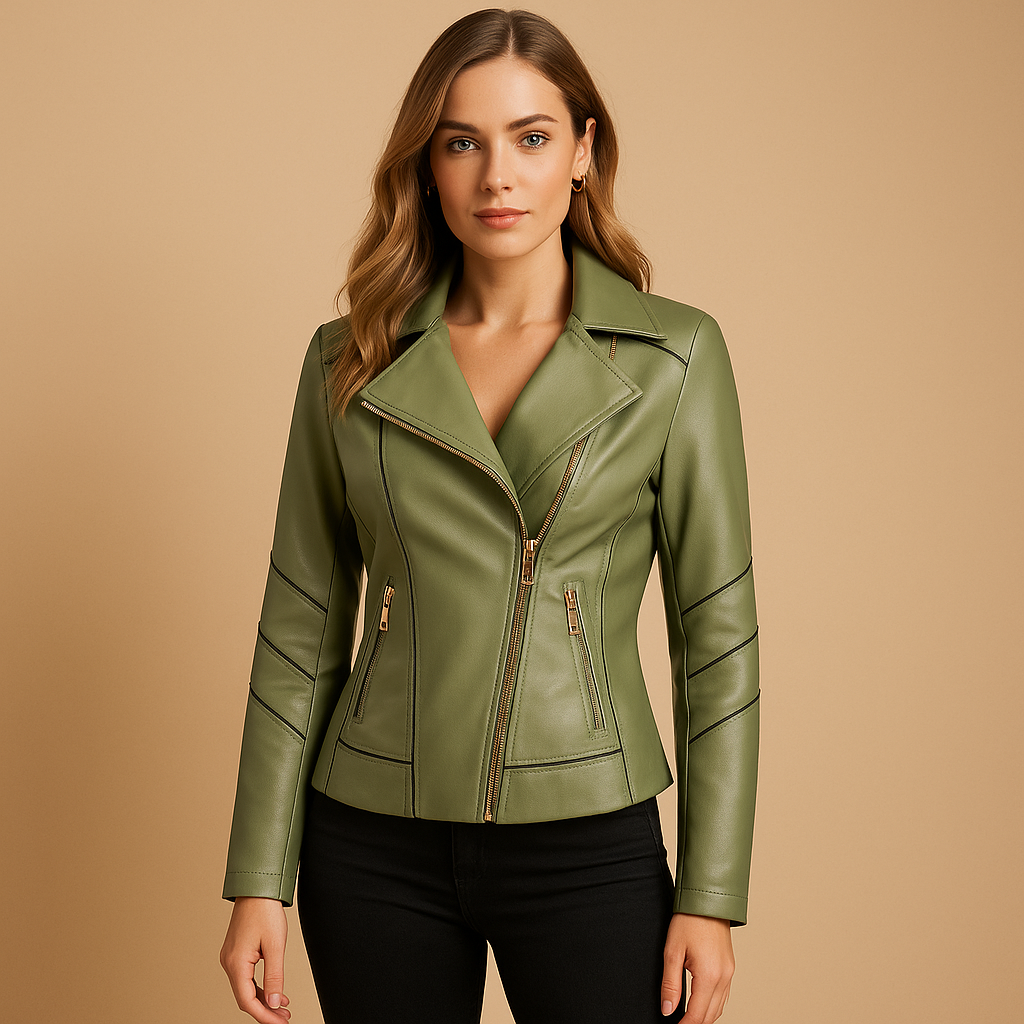 Elegante jas met asymmetrische rits voor dames | Lotte