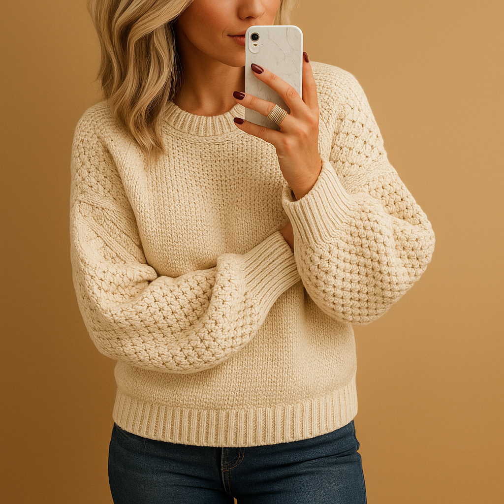 Elegante warme trui met comfortabele pasvorm voor dames | Isabelle