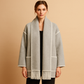 Elegante winterjas met ceintuur en sjaal voor dames | Amara