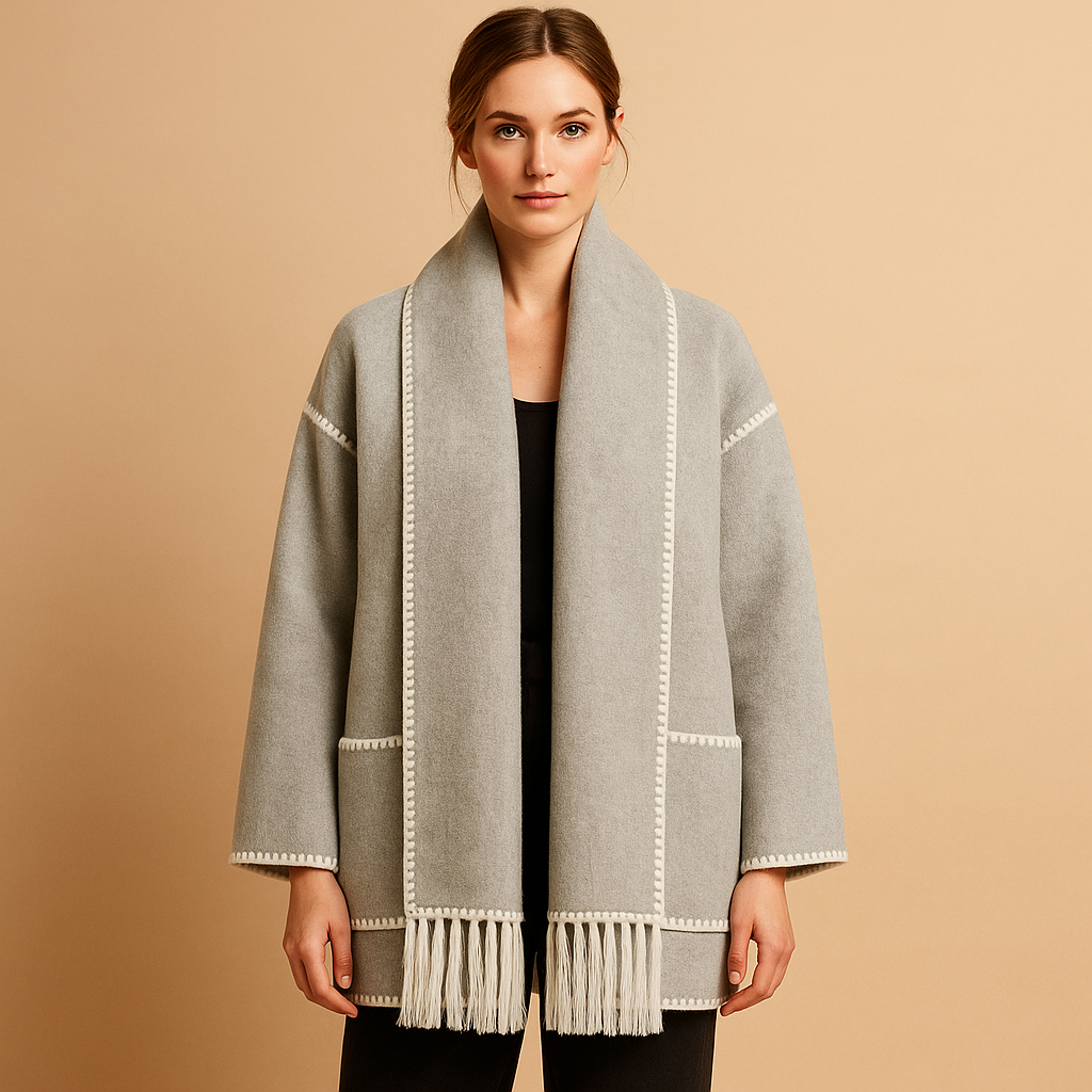 Elegante winterjas met ceintuur en sjaal voor dames | Amara