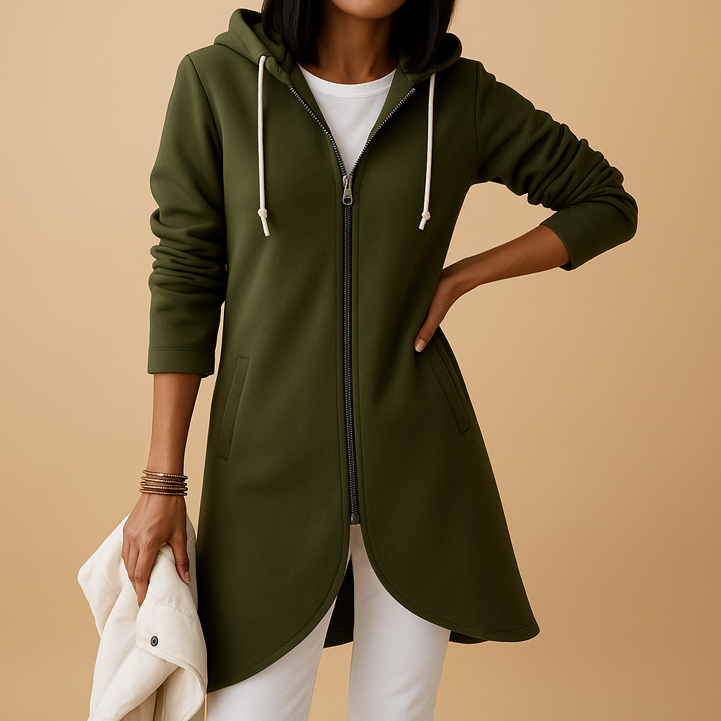 Gebreid casual damesvest met rits | Yara