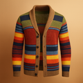Gebreid vintage heren vest met knopen | Daan