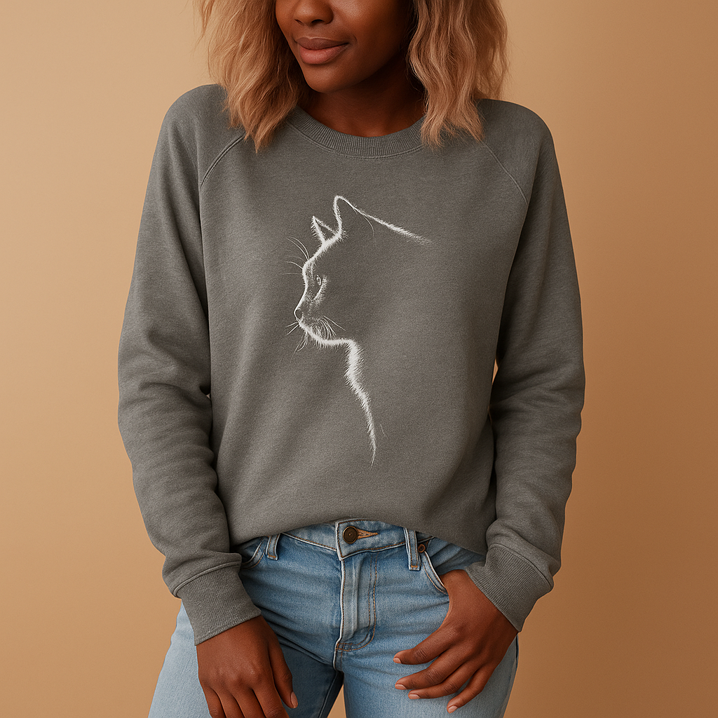 Gebreide damestrui met kattenprint | Yara