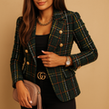 Geruite double-breasted blazer voor dames | Elvira