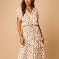 Gestipte midi-jurk  voor dames | Tess