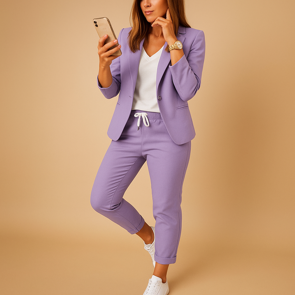 Getailleerde blazer en pantalon set voor dames | Merel