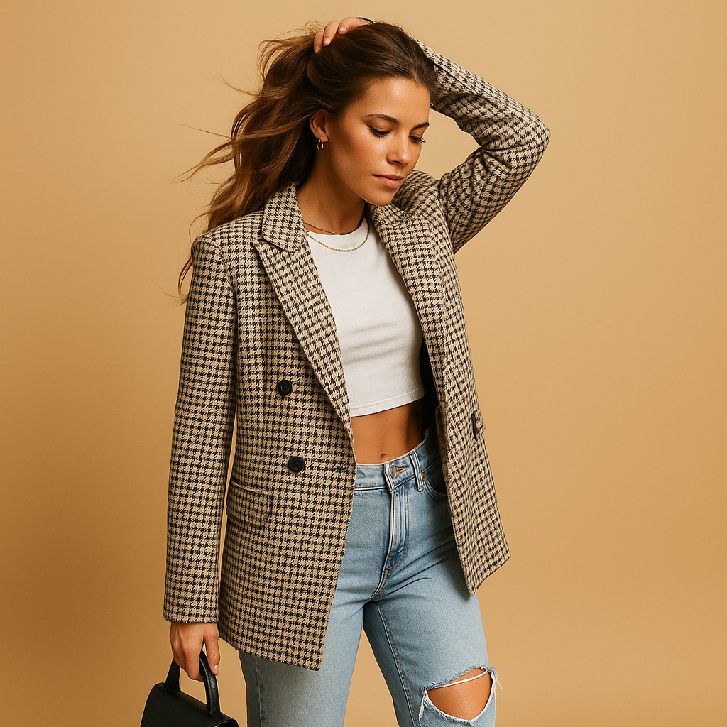 Getailleerde blazer met klassieke snit voor dames | Merel