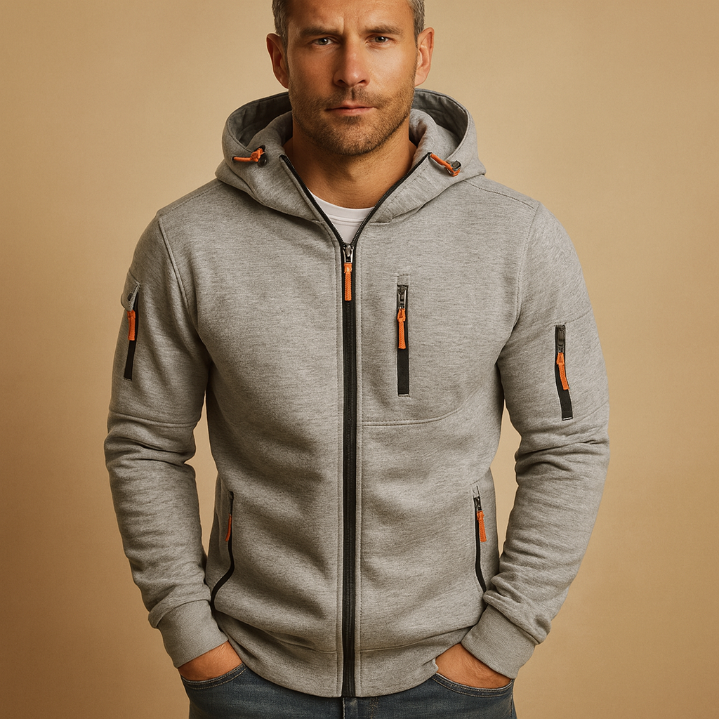 Heren hoodie met rits en capuchon | Bram