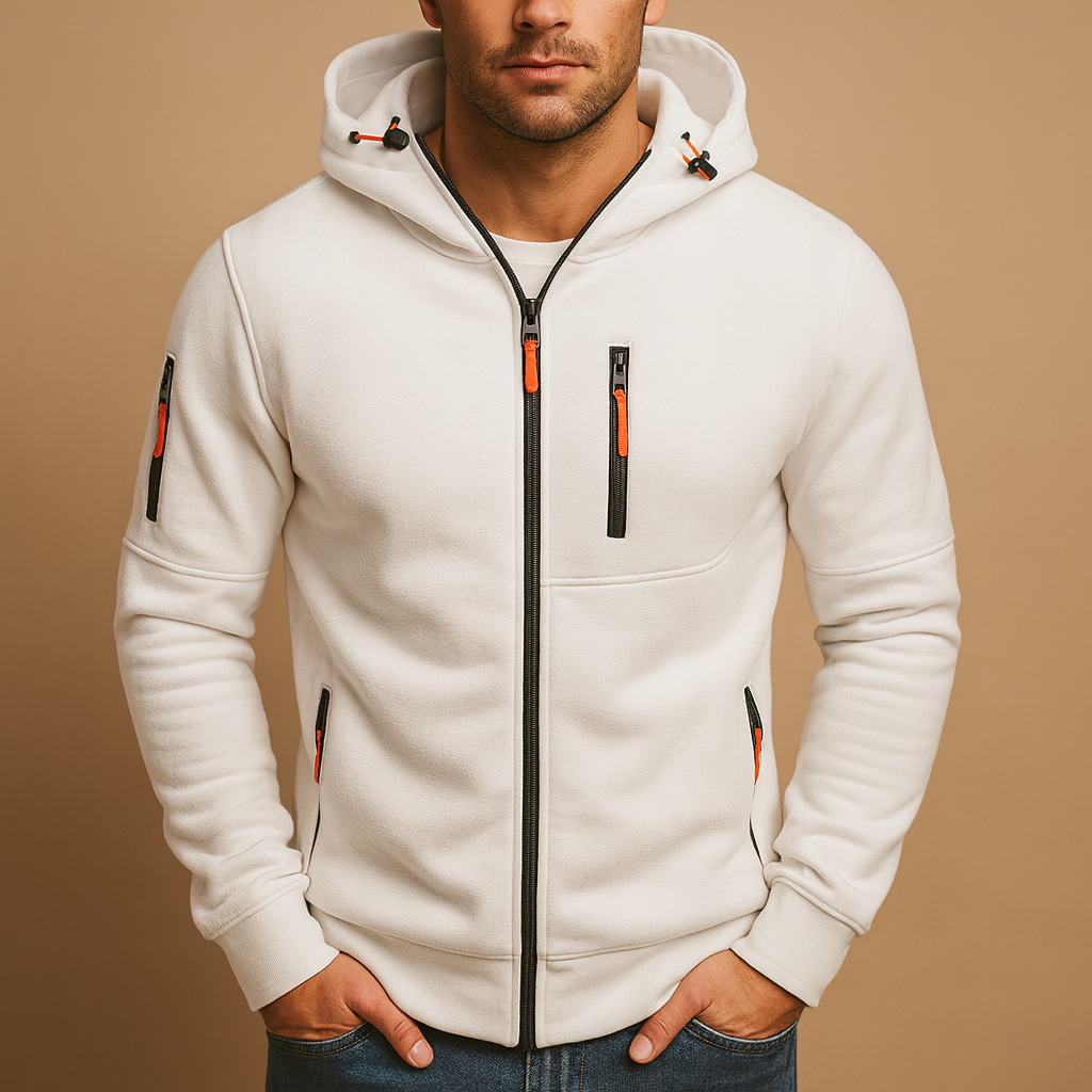 Heren hoodie met rits en capuchon | Bram