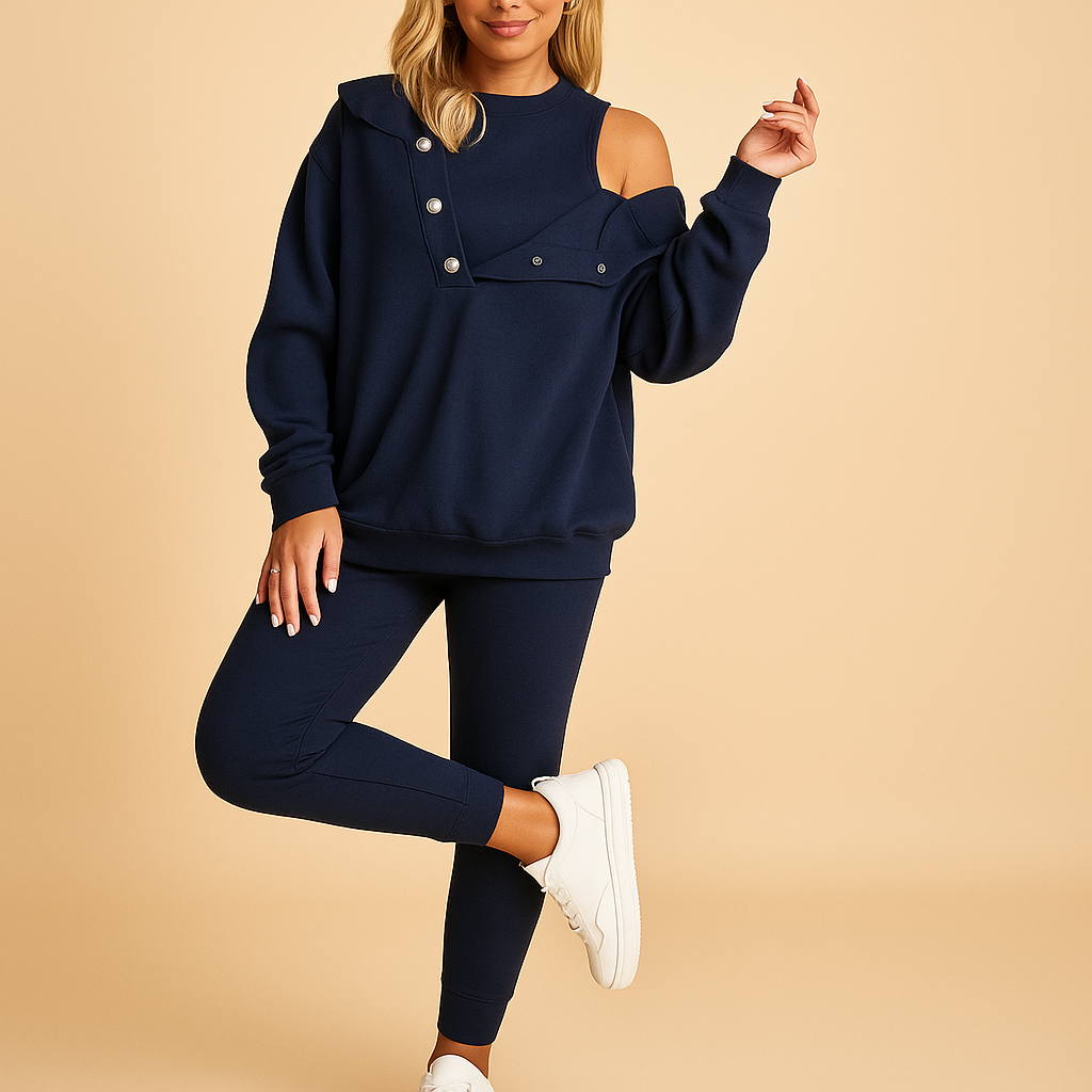 Hoodie en joggingset voor dames in zachte stof | Valerie