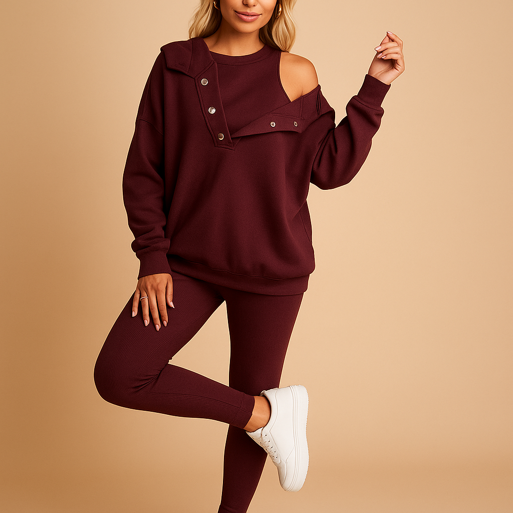 Hoodie en joggingset voor dames in zachte stof | Valerie