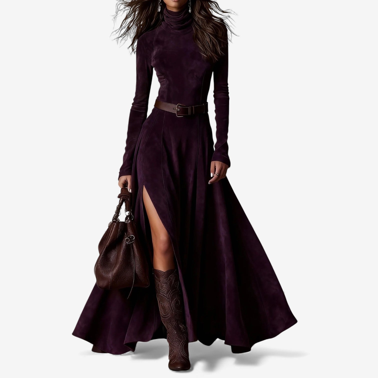 Falado – Elegante lange jurk met vloeiend silhouet