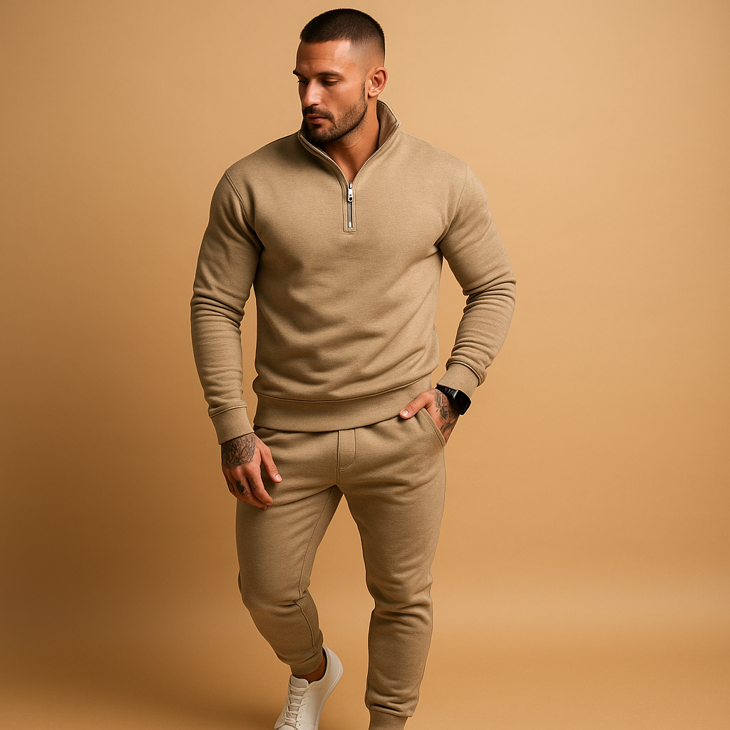 Joggingpak met halve rits trui en broek voor heren | Tommy