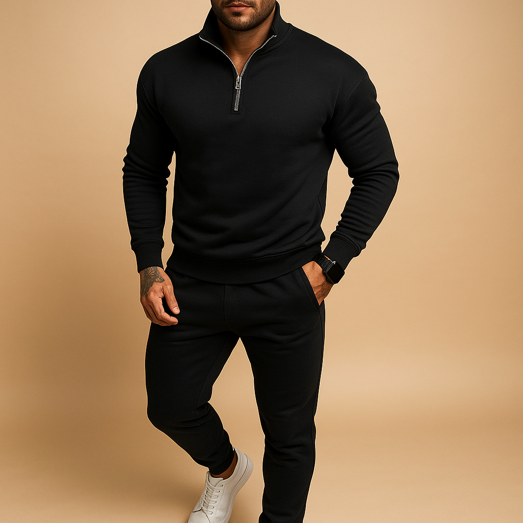 Joggingpak met halve rits trui en broek voor heren | Tommy
