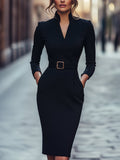 Falado - Moderne jurk met riem
