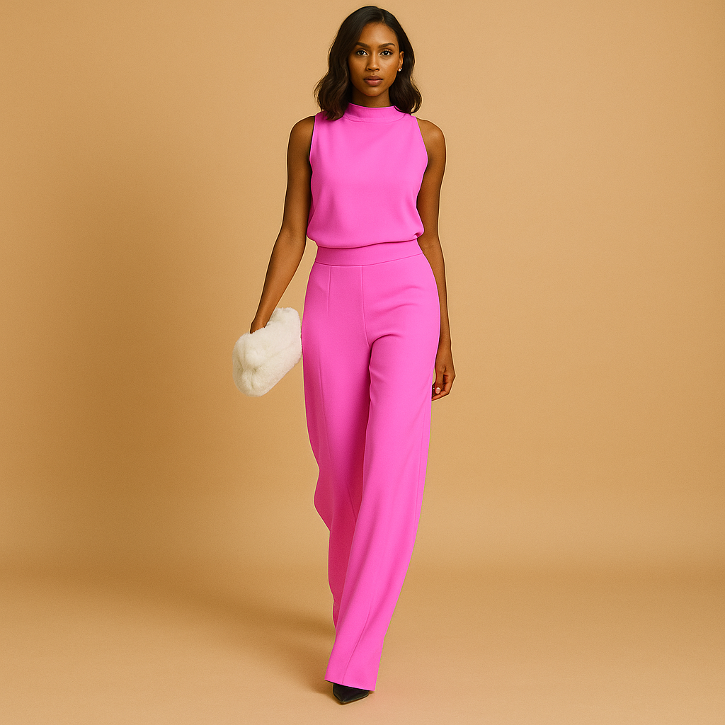 Chique jumpsuit met wijde pijpen voor dames | Isabelle