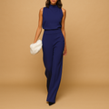 Chique jumpsuit met wijde pijpen voor dames | Isabelle
