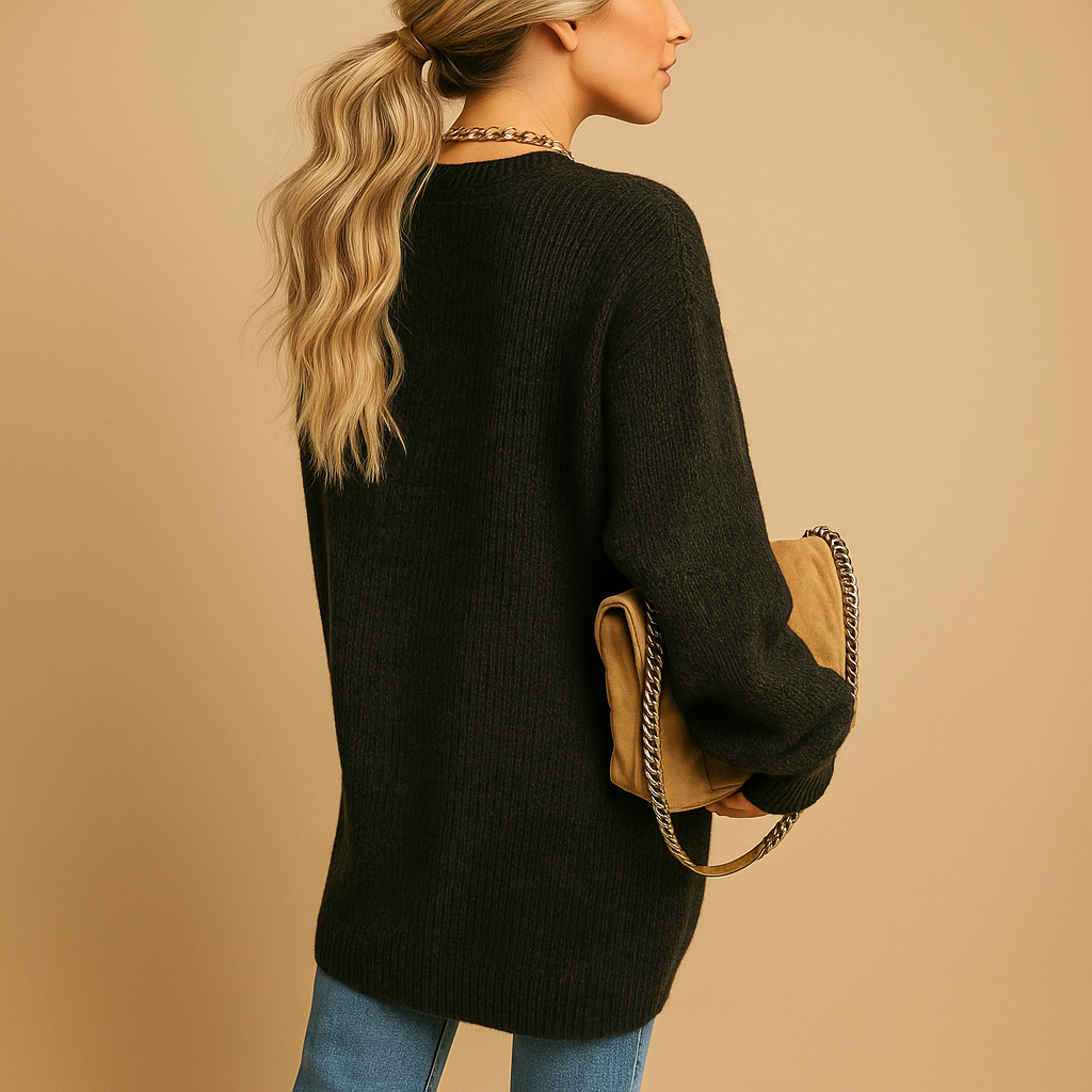 Klassiek gebreid damesvest met open voorkant | Evelien