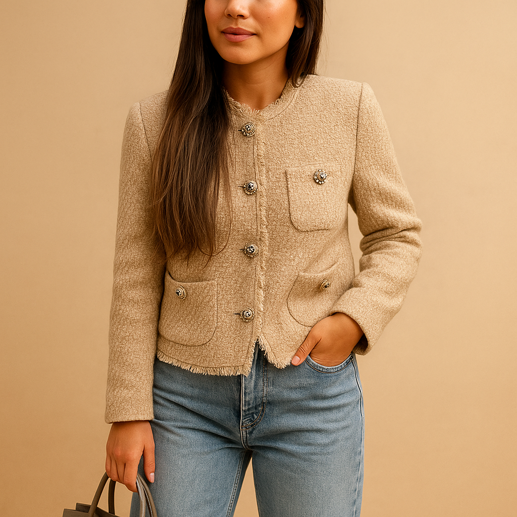 Klassieke tweed blazer voor dames | Marije