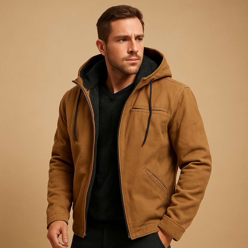 Klassieke hoodie met rits voor heren | Ruben