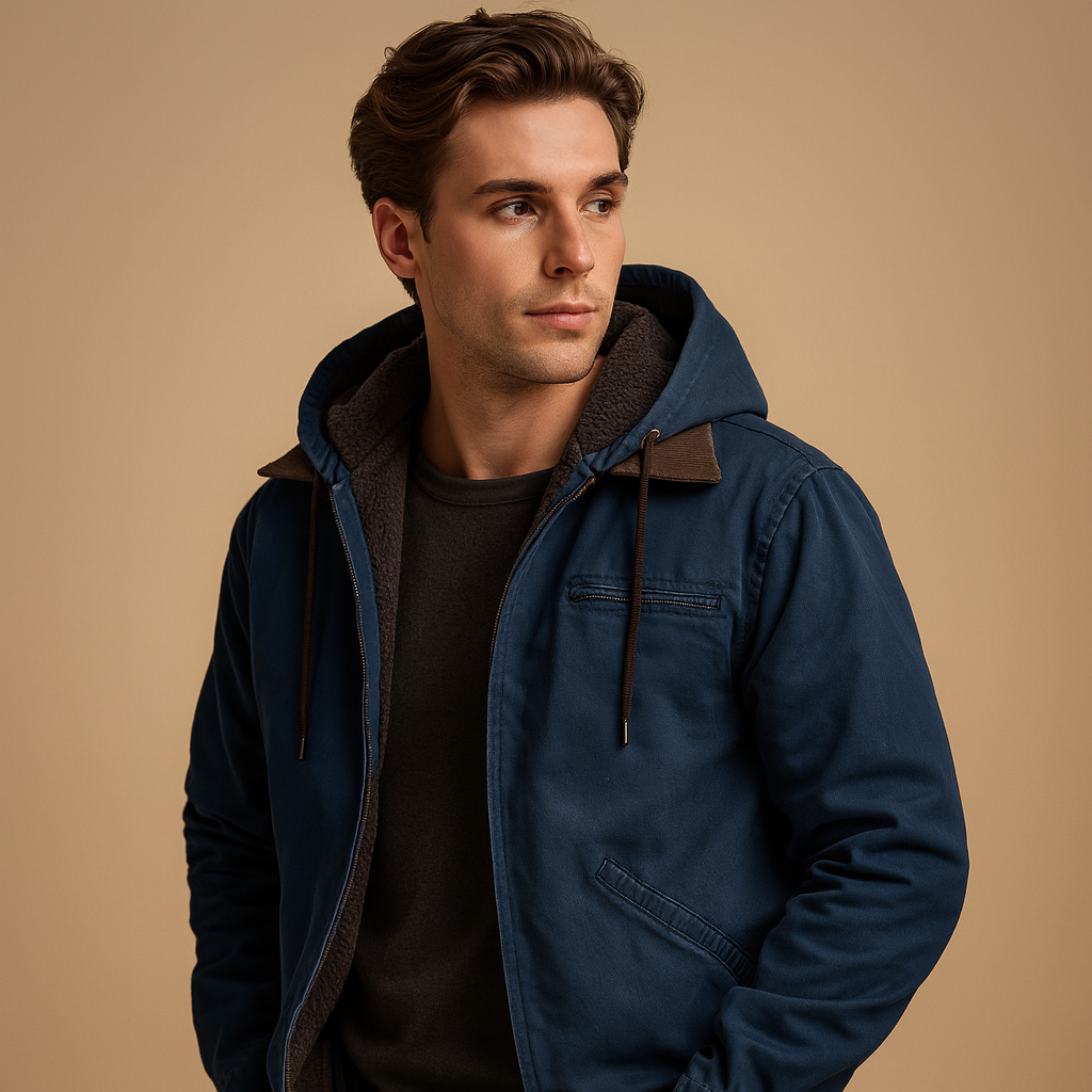 Klassieke hoodie met rits voor heren | Ruben