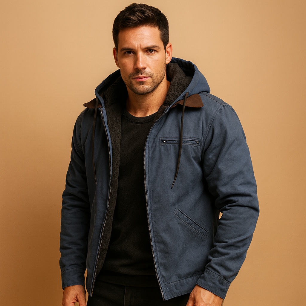 Klassieke hoodie met rits voor heren | Ruben