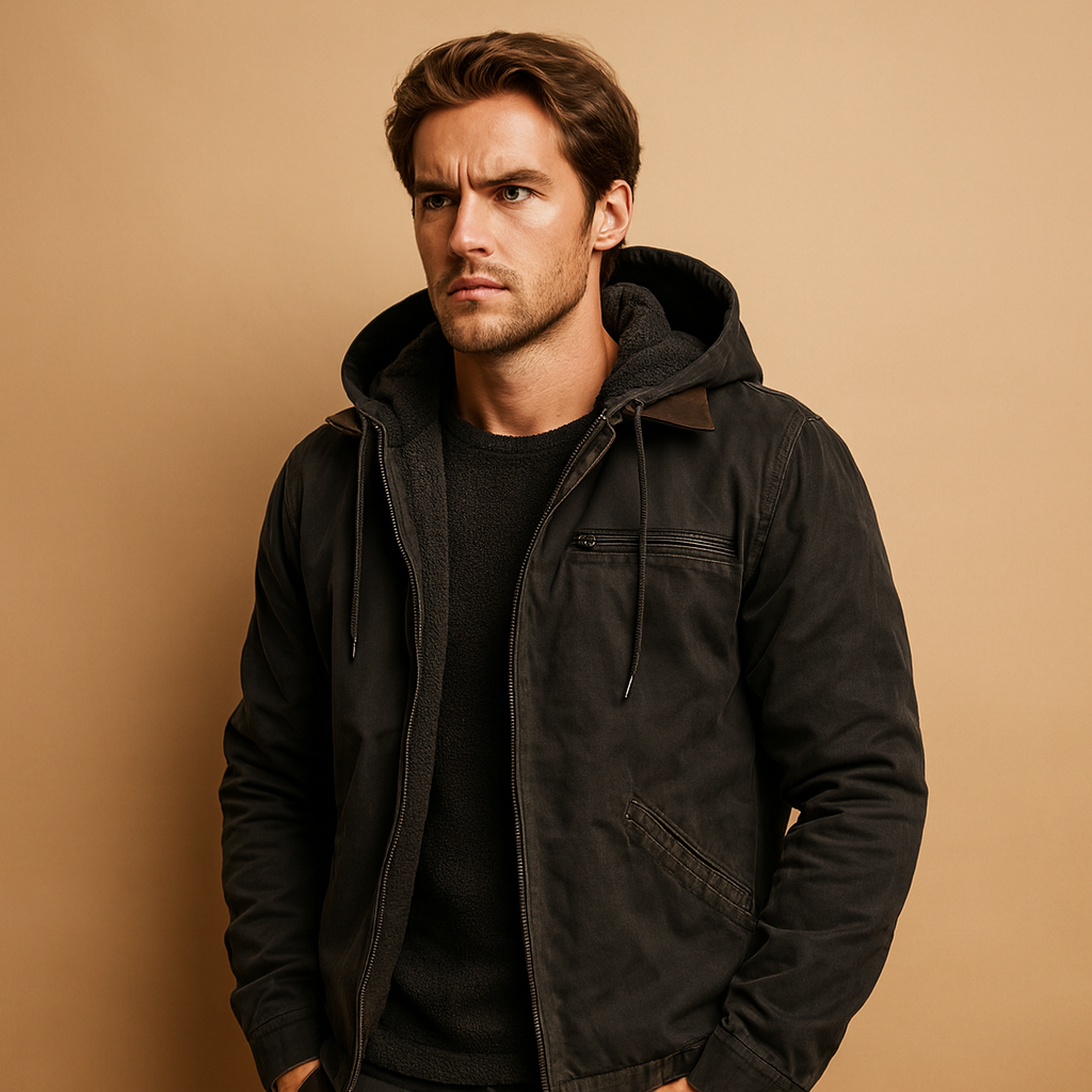 Klassieke hoodie met rits voor heren | Ruben