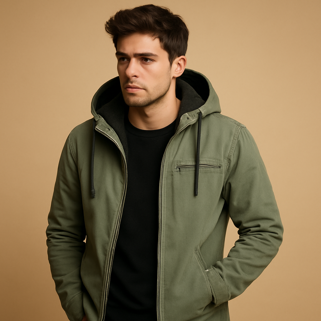Klassieke hoodie met rits voor heren | Ruben
