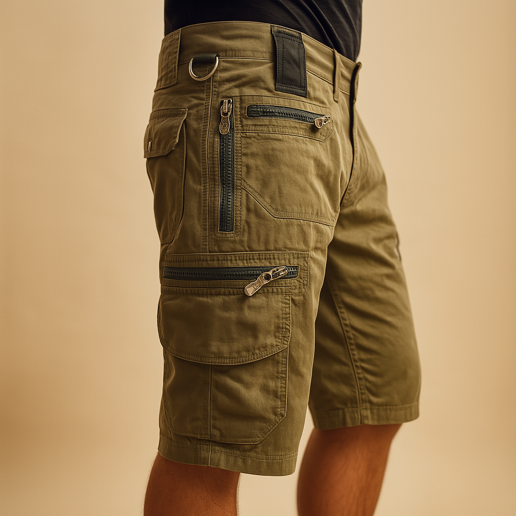 Korte cargoshort met zakken voor heren | Koen