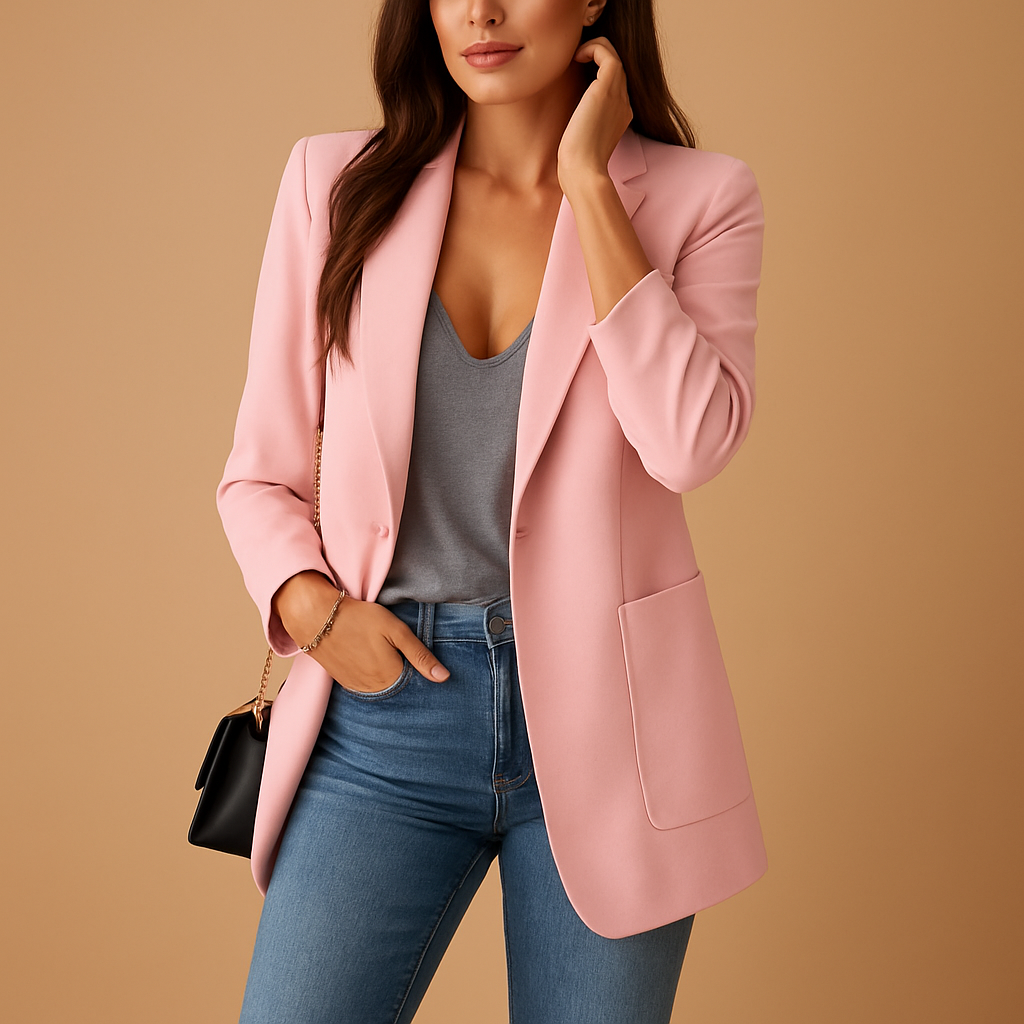 Lange blazer met slanke snit voor dames | Elise