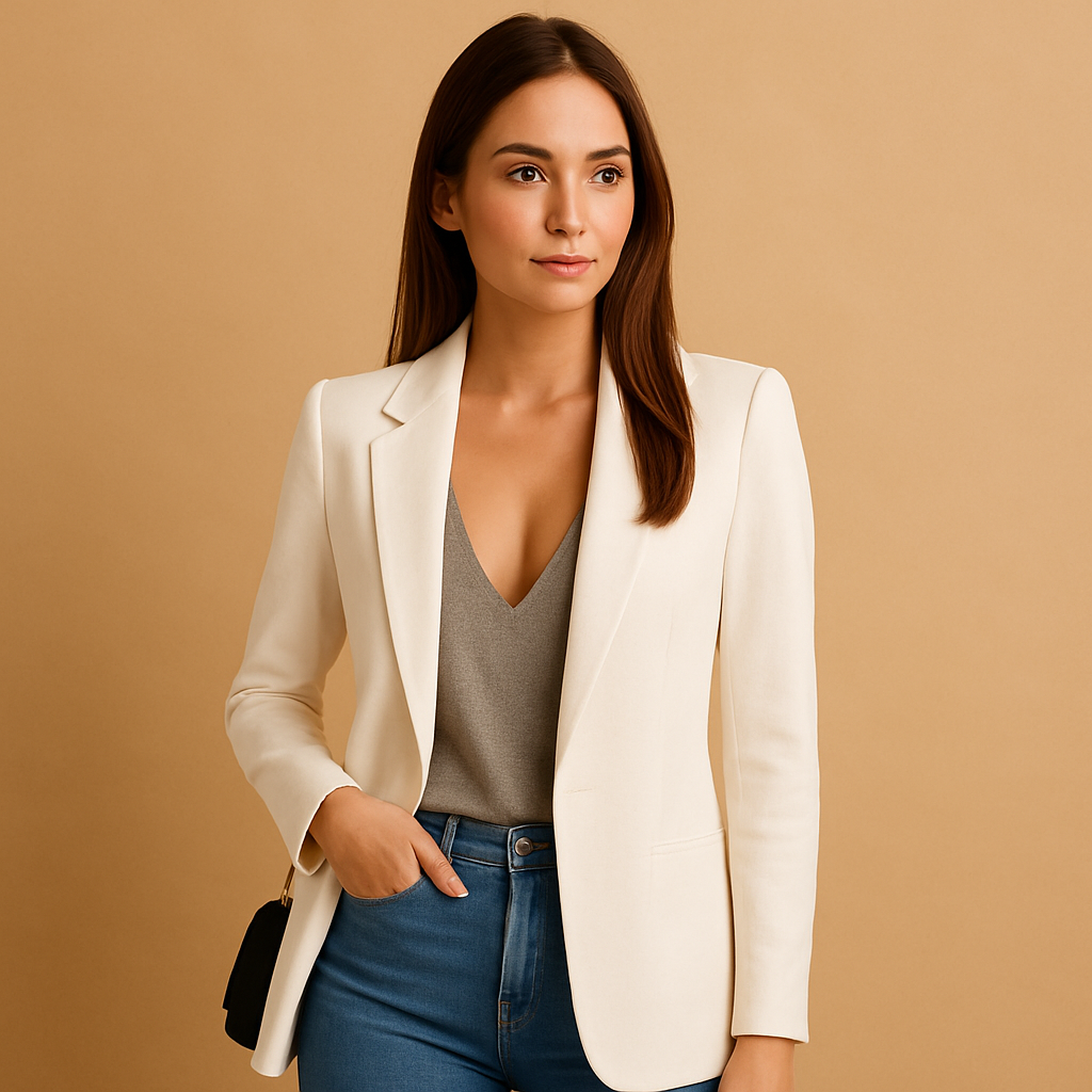 Lange blazer met slanke snit voor dames | Elise