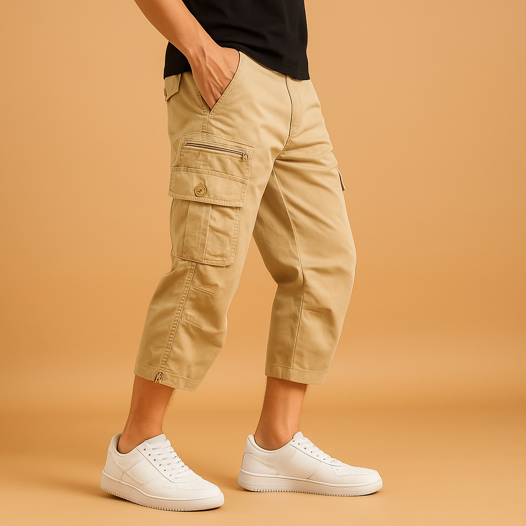 Lange cargo short van katoen voor heren | Rens