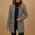 Lange casual jas met print voor dames | Evelien